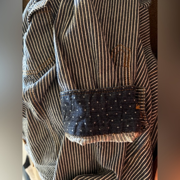 Boden Blue and White Striped Button Front Shirt Size 8 - Picture 8 of 8